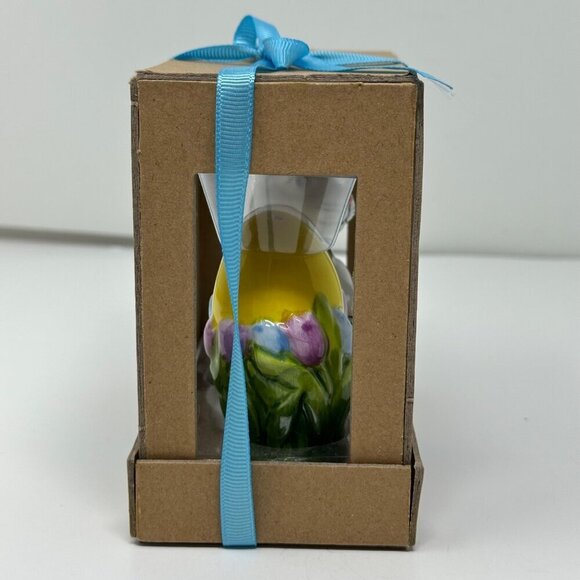 Blue Sky Bunny Egg Ceramic Salt Pepper Shaker Set Easter Spring Collectible - Picture 5 of 10